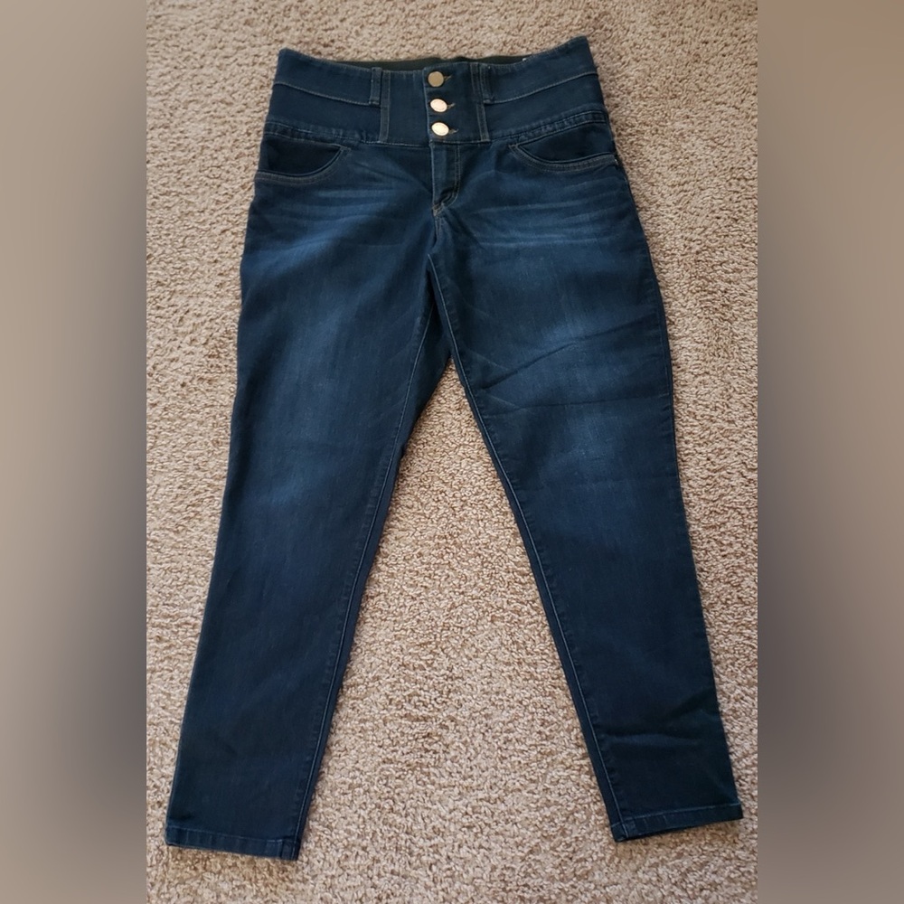 Rewind Dark Blue Women's Tummy\Waist Control  Skinny Jeans Size 15/32